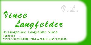 vince langfelder business card